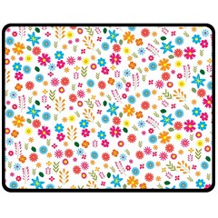 Floral Pattern Fleece Blanket (medium) 