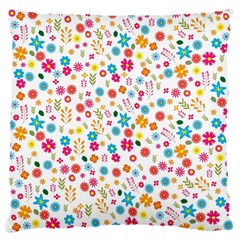 Floral Pattern Large Cushion Case (two Sides) by Valentinaart