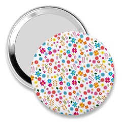 Floral Pattern 3  Handbag Mirrors by Valentinaart