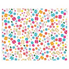 Floral Pattern Double Sided Flano Blanket (medium) 