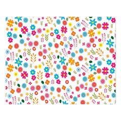 Floral Pattern Double Sided Flano Blanket (large) 