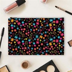 Floral Pattern Cosmetic Bag (large)  by Valentinaart