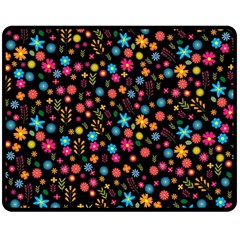 Floral Pattern Fleece Blanket (medium) 