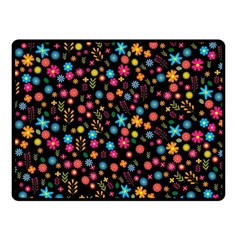 Floral Pattern Double Sided Fleece Blanket (small) 