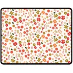 Floral pattern Double Sided Fleece Blanket (Medium)  58.8 x47.4  Blanket Front