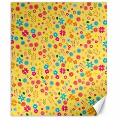 Floral Pattern Canvas 8  X 10 