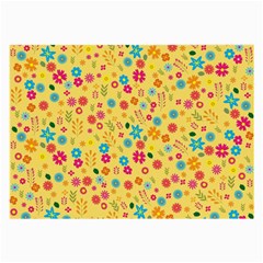 Floral Pattern Large Glasses Cloth (2-side) by Valentinaart