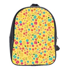 Floral Pattern School Bags(large)  by Valentinaart