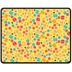 Floral Pattern Fleece Blanket (medium) 