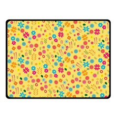 Floral Pattern Double Sided Fleece Blanket (small) 