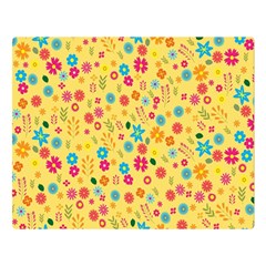 Floral Pattern Double Sided Flano Blanket (large) 