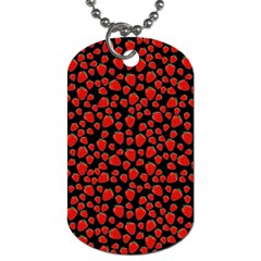 Strawberry  Pattern Dog Tag (one Side) by Valentinaart