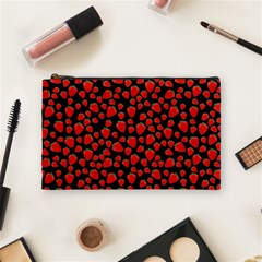 Strawberry  Pattern Cosmetic Bag (medium)  by Valentinaart