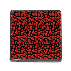 Strawberry  Pattern Memory Card Reader (square) by Valentinaart