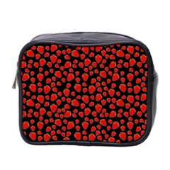 Strawberry  Pattern Mini Toiletries Bag 2-side by Valentinaart