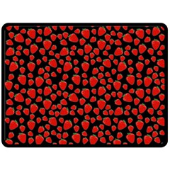 Strawberry  Pattern Fleece Blanket (large) 