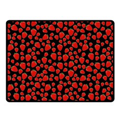 Strawberry  Pattern Double Sided Fleece Blanket (small)  by Valentinaart