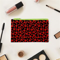 Strawberry  Pattern Cosmetic Bag (xs) by Valentinaart