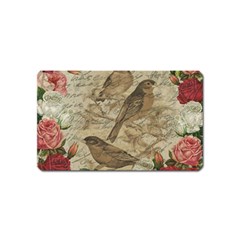 Vintage Birds Magnet (name Card) by Valentinaart