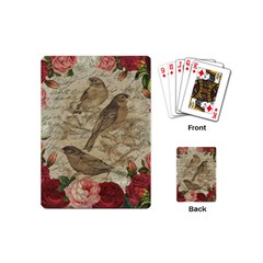 Vintage Birds Playing Cards (mini)  by Valentinaart