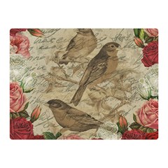 Vintage Birds Double Sided Flano Blanket (mini)  by Valentinaart