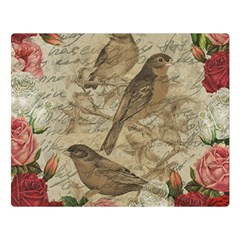 Vintage Birds Double Sided Flano Blanket (large) 