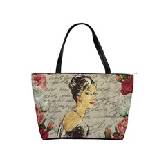 Vintage Girl Shoulder Handbags by Valentinaart