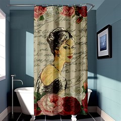 Vintage Girl Shower Curtain 36  X 72  (stall) 