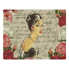 Vintage Girl Double Sided Flano Blanket (large) 