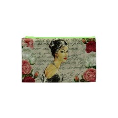 Vintage Girl Cosmetic Bag (xs) by Valentinaart