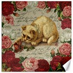 Vintage kitten  Canvas 20  x 20   19 x19.27  Canvas - 1