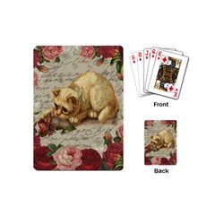 Vintage Kitten  Playing Cards (mini)  by Valentinaart