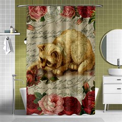 Vintage Kitten  Shower Curtain 48  X 72  (small) 