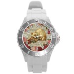 Vintage kitten  Round Plastic Sport Watch (L) Front