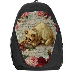 Vintage Kitten  Backpack Bag by Valentinaart