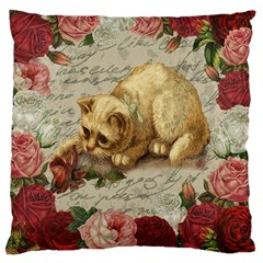 Vintage Kitten  Standard Flano Cushion Case (two Sides) by Valentinaart