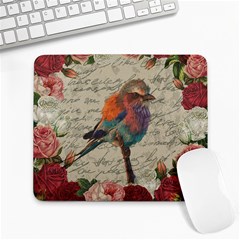 Vintage Bird Large Mousepads by Valentinaart