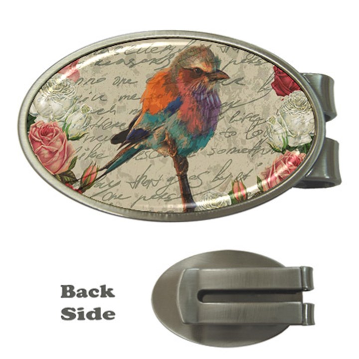 Vintage bird Money Clips (Oval) 