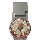 Vintage bird Money Clips (Round)  Front