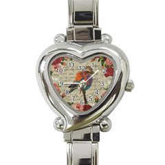 Vintage Bird Heart Italian Charm Watch by Valentinaart