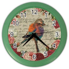 Vintage Bird Color Wall Clocks by Valentinaart