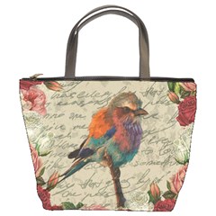 Vintage Bird Bucket Bags by Valentinaart