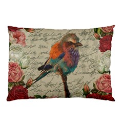 Vintage Bird Pillow Case by Valentinaart