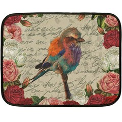 Vintage Bird Fleece Blanket (mini) by Valentinaart