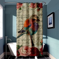 Vintage Bird Shower Curtain 36  X 72  (stall)  by Valentinaart