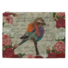 Vintage Bird Cosmetic Bag (xxl)  by Valentinaart