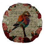 Vintage bird Large 18  Premium Round Cushions Back