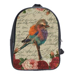 Vintage Bird School Bags (xl)  by Valentinaart