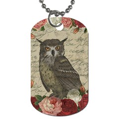 Vintage Owl Dog Tag (one Side) by Valentinaart