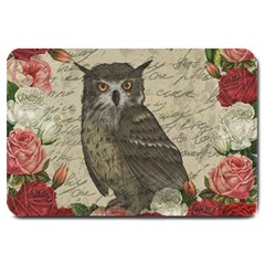 Vintage Owl Large Doormat  by Valentinaart